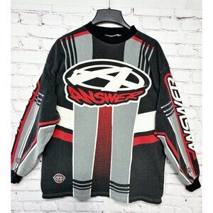 BMX Answer Racewear Team2 Made in USA Long Sleeve Multicolor Motocross 90s Shirt